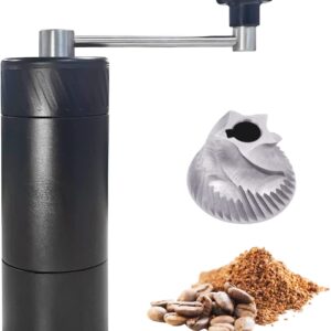 Molinillo de café manual con fresa cónica de acero inoxidable fresado CNC y ajuste ajustable